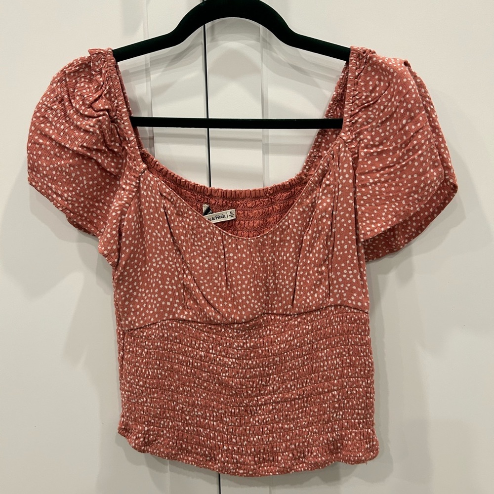 A&F Smocked Waist Top, Size M